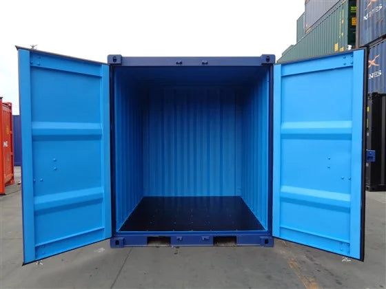 Contenedor de almacenamiento 10 pies azul - detalle | Sit Partners