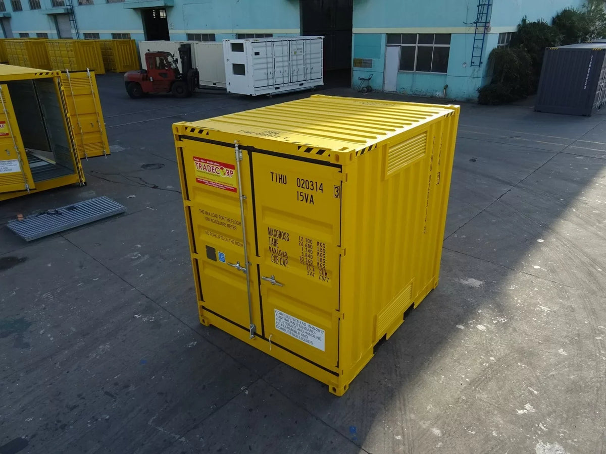 Contenedor High Cube 10 pies amarillo nuevo - vista exterior | Sit Partners