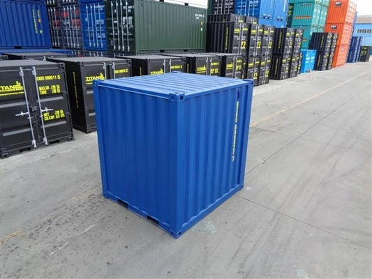 Contenedor de almacenamiento 10 pies azul - vista exterior | Sit Partners