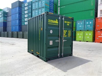 Contenedor de almacenamiento 10 pies verde - vista exterior | Sit Partners