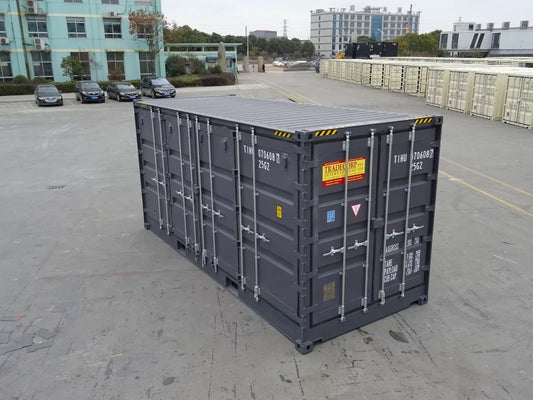Contenedor High Cube 20' apertura lateral gris nuevo - vista exterior | Sit Partners