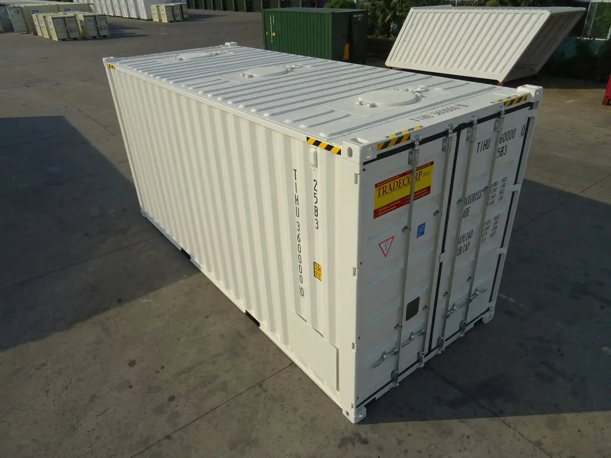 Contenedor Vraquier HC 20 pies blanco nuevo - detalle | Sit Partners
