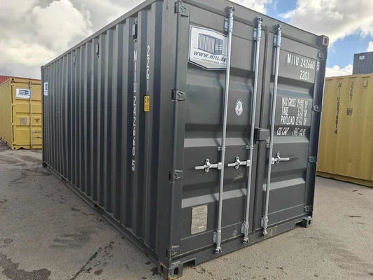 Contenedor seminuevo 20 pies gris - vista exterior | Sit Partners