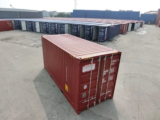 Contenedor mudanza High Cube 20' rojo nuevo - vista exterior | Sit Partners