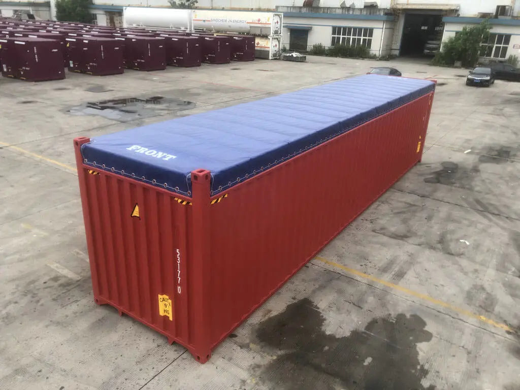 Contenedor High Cube Open Top 40 pies rojo - vista exterior | Sit Partners