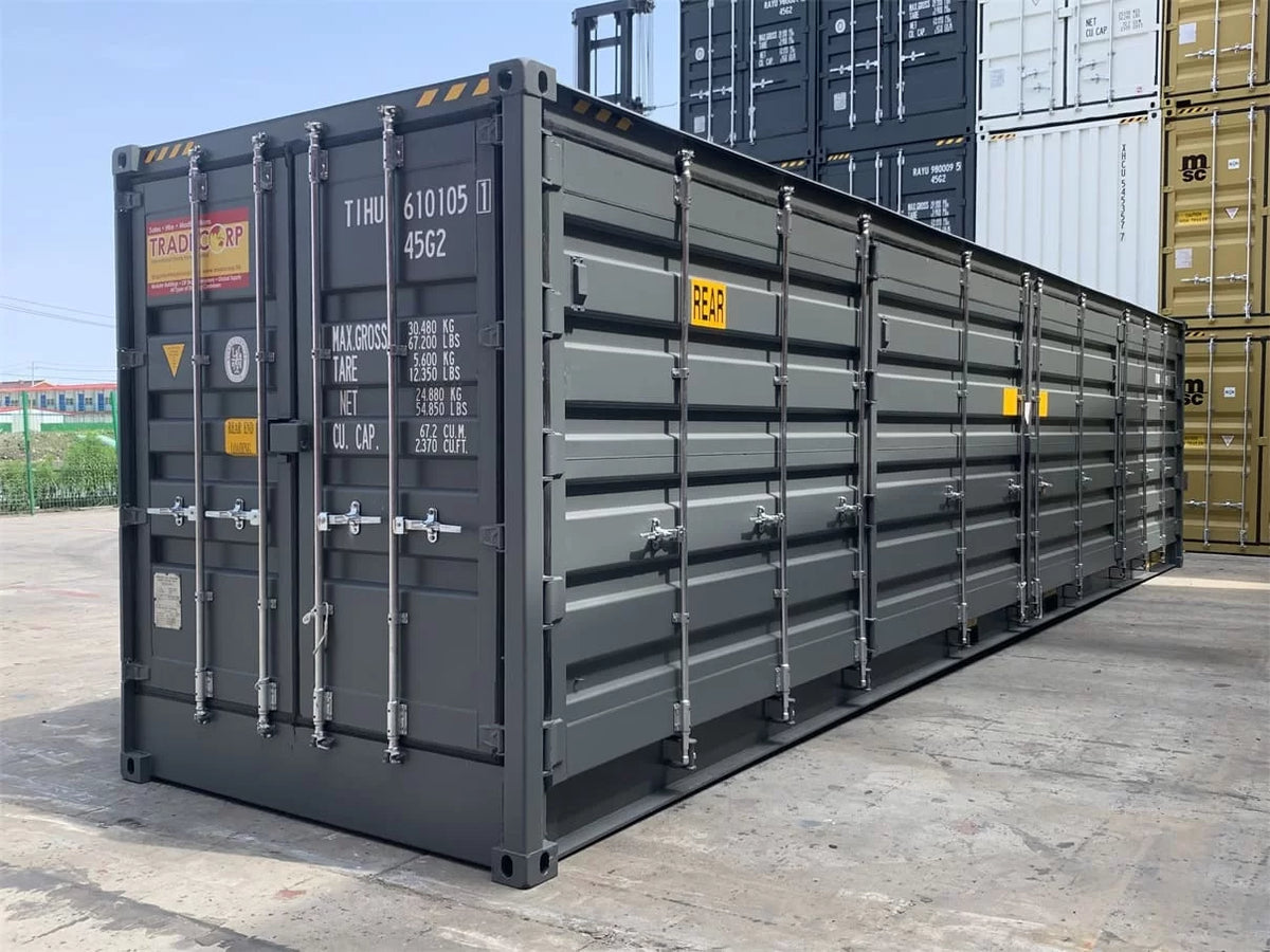 Contenedor High Cube 40' doble puerta lateral gris - detalle | Sit Partners
