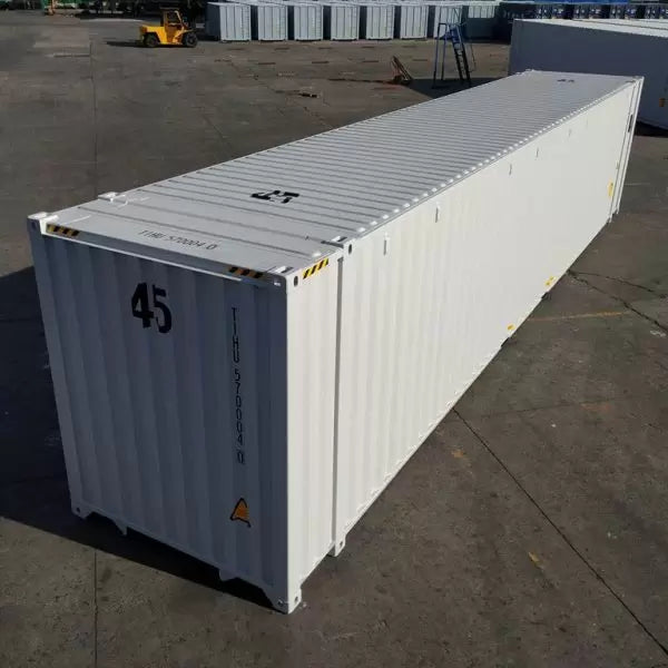 Contenedor marítimo High Cube 45 pies blanco nuevo - vista exterior | Sit Partners
