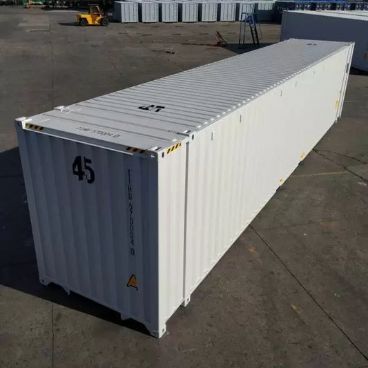 Contenedor marítimo High Cube 45 pies blanco nuevo - vista exterior | Sit Partners