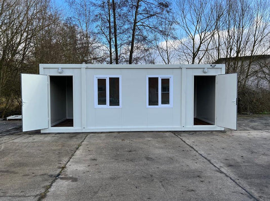 Contenedor oficina con inodoro XL 300x700 - vista exterior | Sit Partners