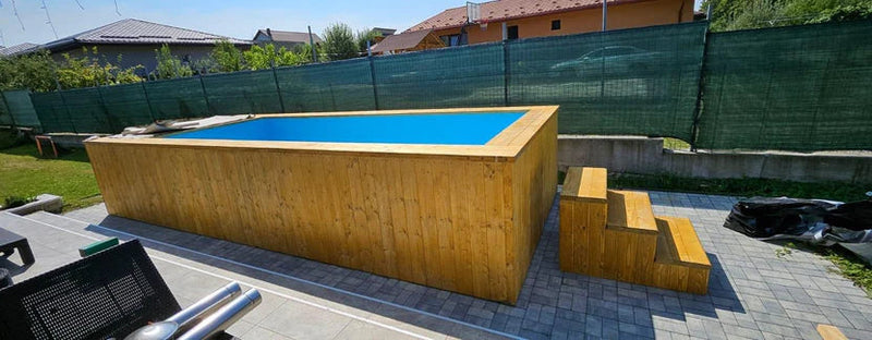 Piscina de madera 6,8x2,4m - vista exterior | Sit Partners