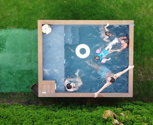 Piscina spa contenedor 3x2,5m con jacuzzi - vista exterior | Sit Partners