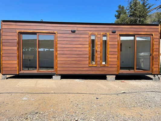 Cabaña Modular Jocsan 8x3m - vista exterior | Sit Partners