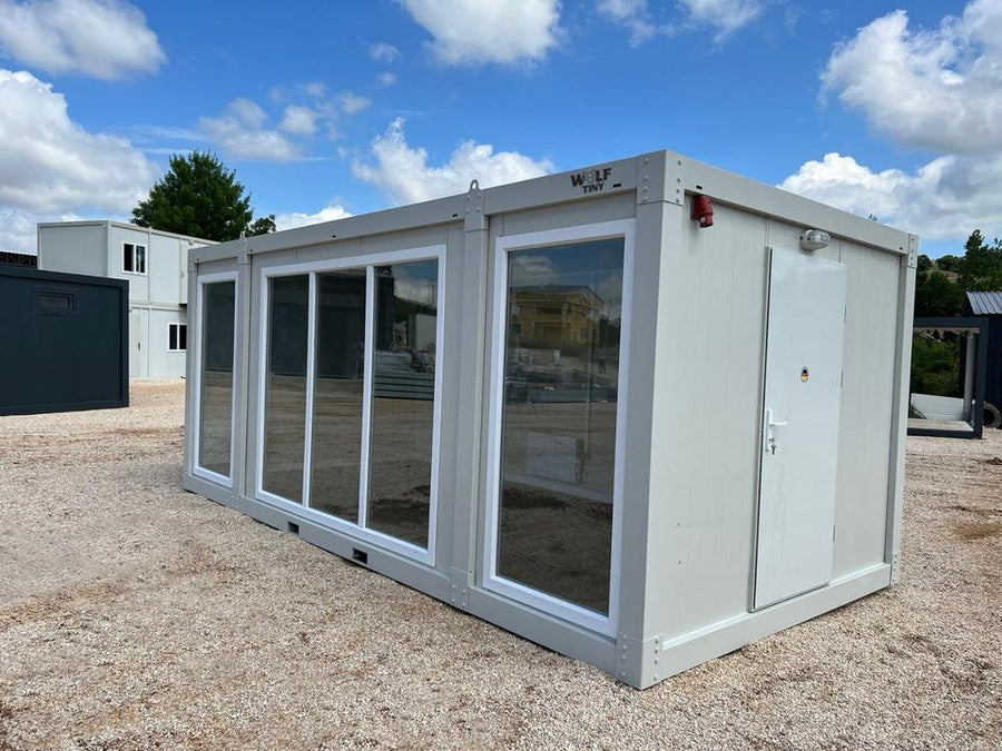 CONTENEDOR DE OFICINA MODELO CASA DE CRISTAL