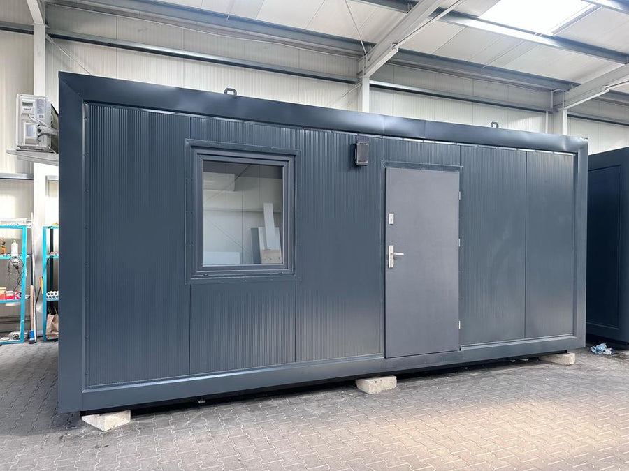 Contenedor oficina con baño y WC 6x2,5m - detalle | Sit Partners