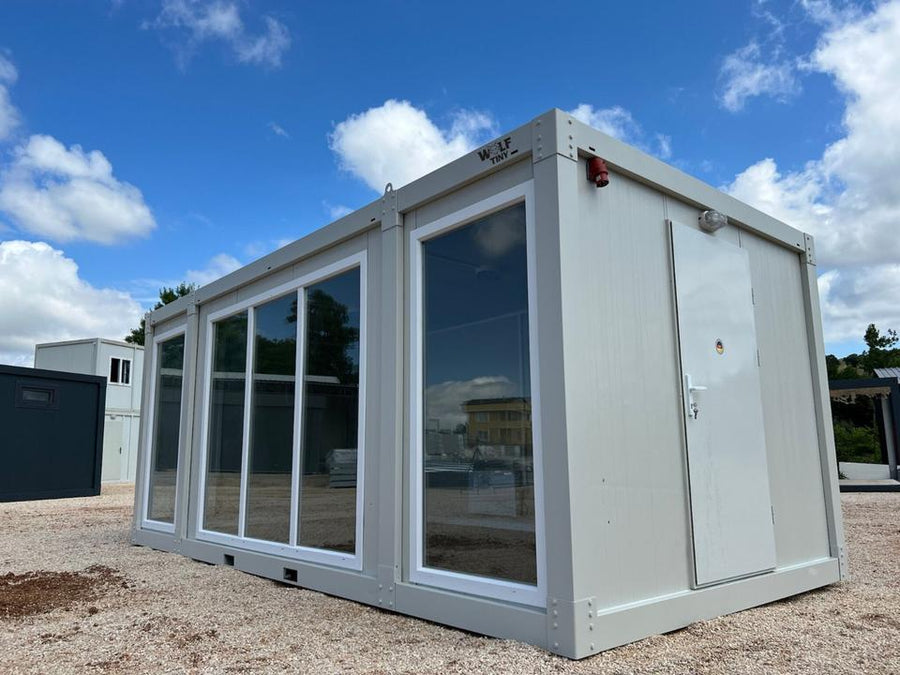 CONTENEDOR DE OFICINA MODELO CASA DE CRISTAL