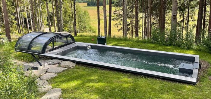 Piscina contenedor 6,11x2,5m con techo pack premium - detalle | Sit Partners