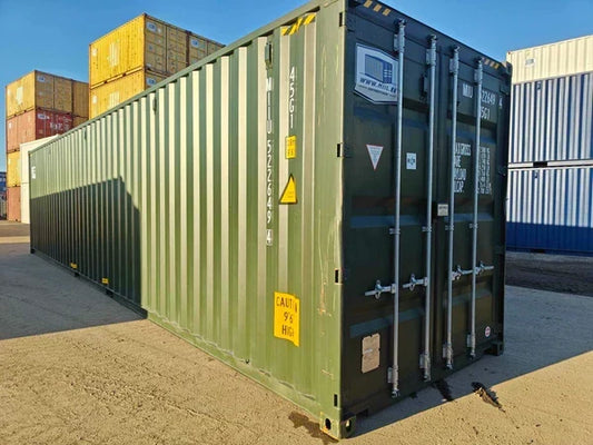 Contenedor seminuevo High Cube 40 pies verde - vista exterior | Sit Partners