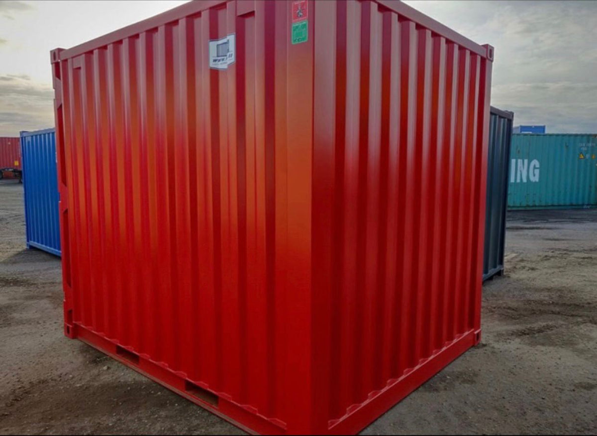 Contenedor seminuevo de 10 pies rojo
